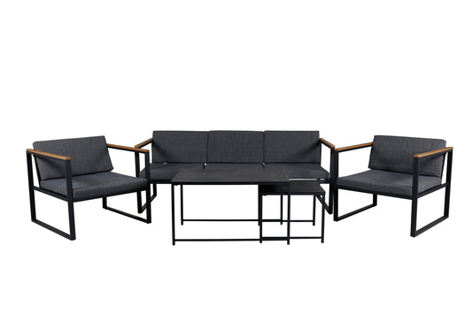 Sofa Sæt Sort Sort