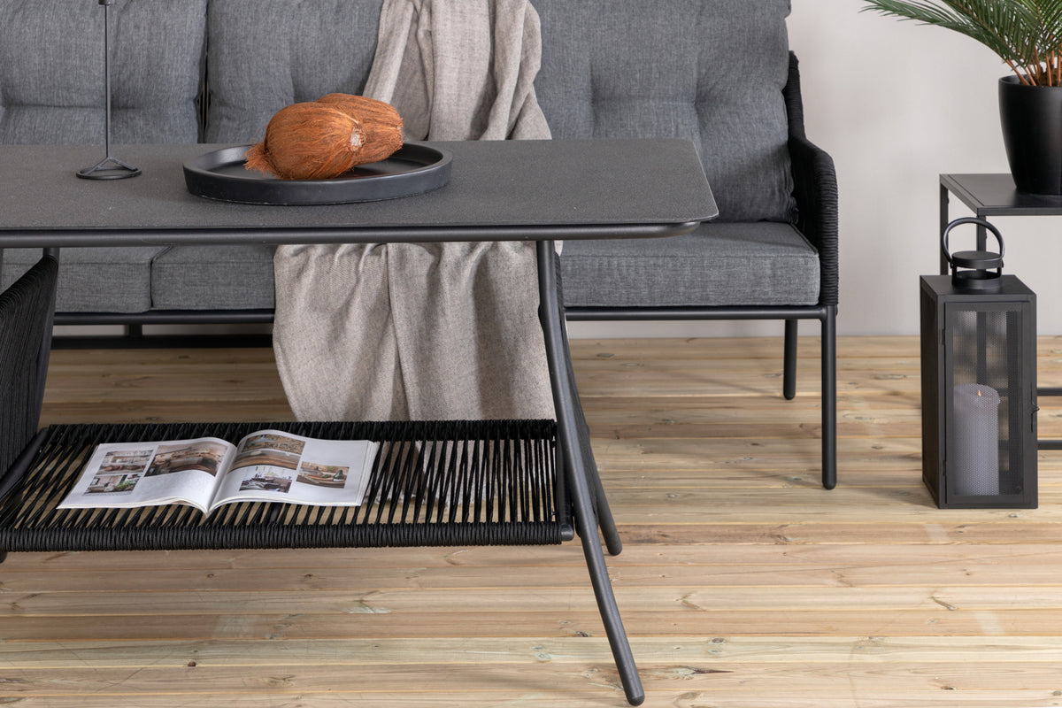 Hjørnesofa sæt Sort Sort