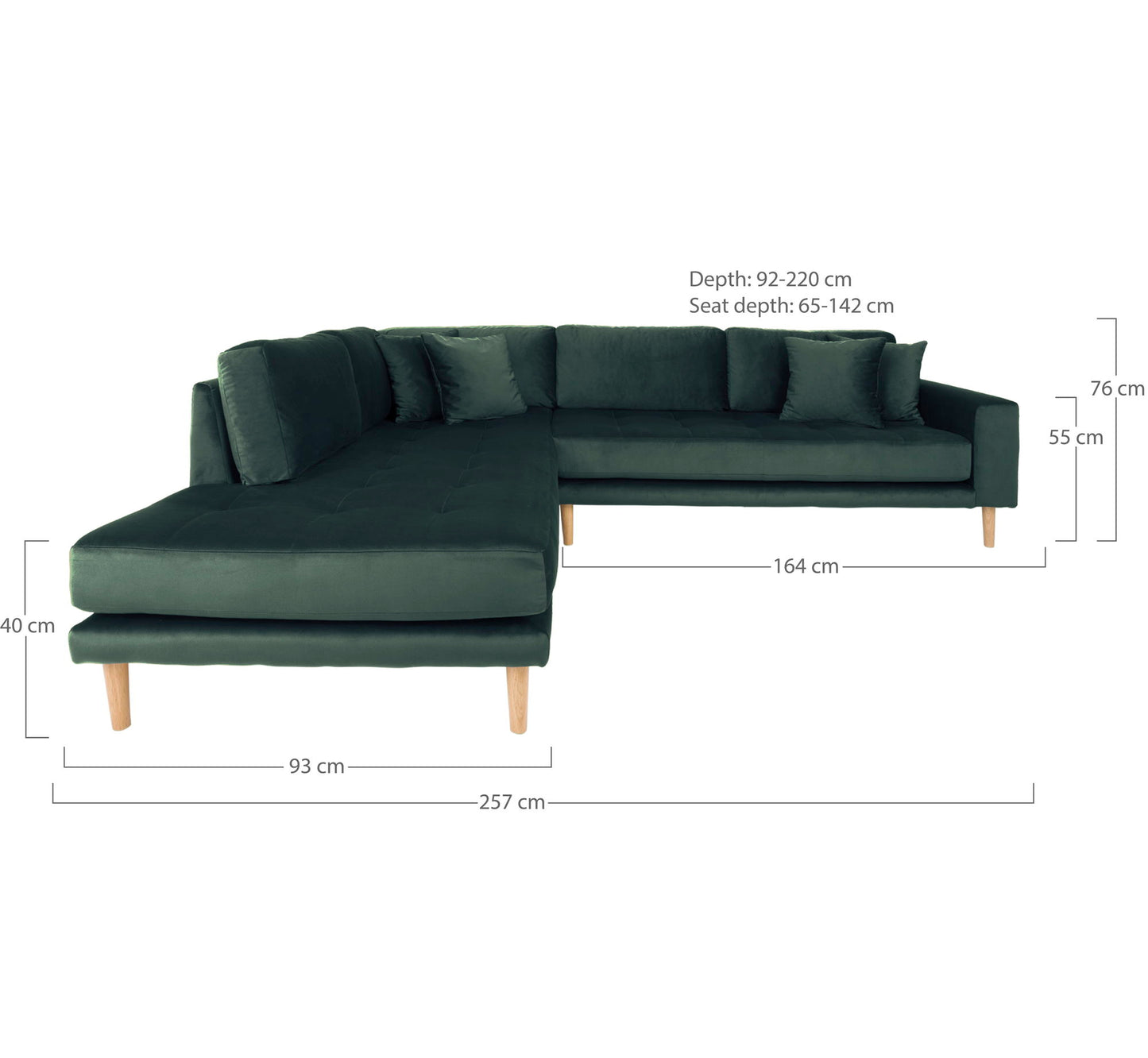 Lido Hjørnesofa Åben Ende