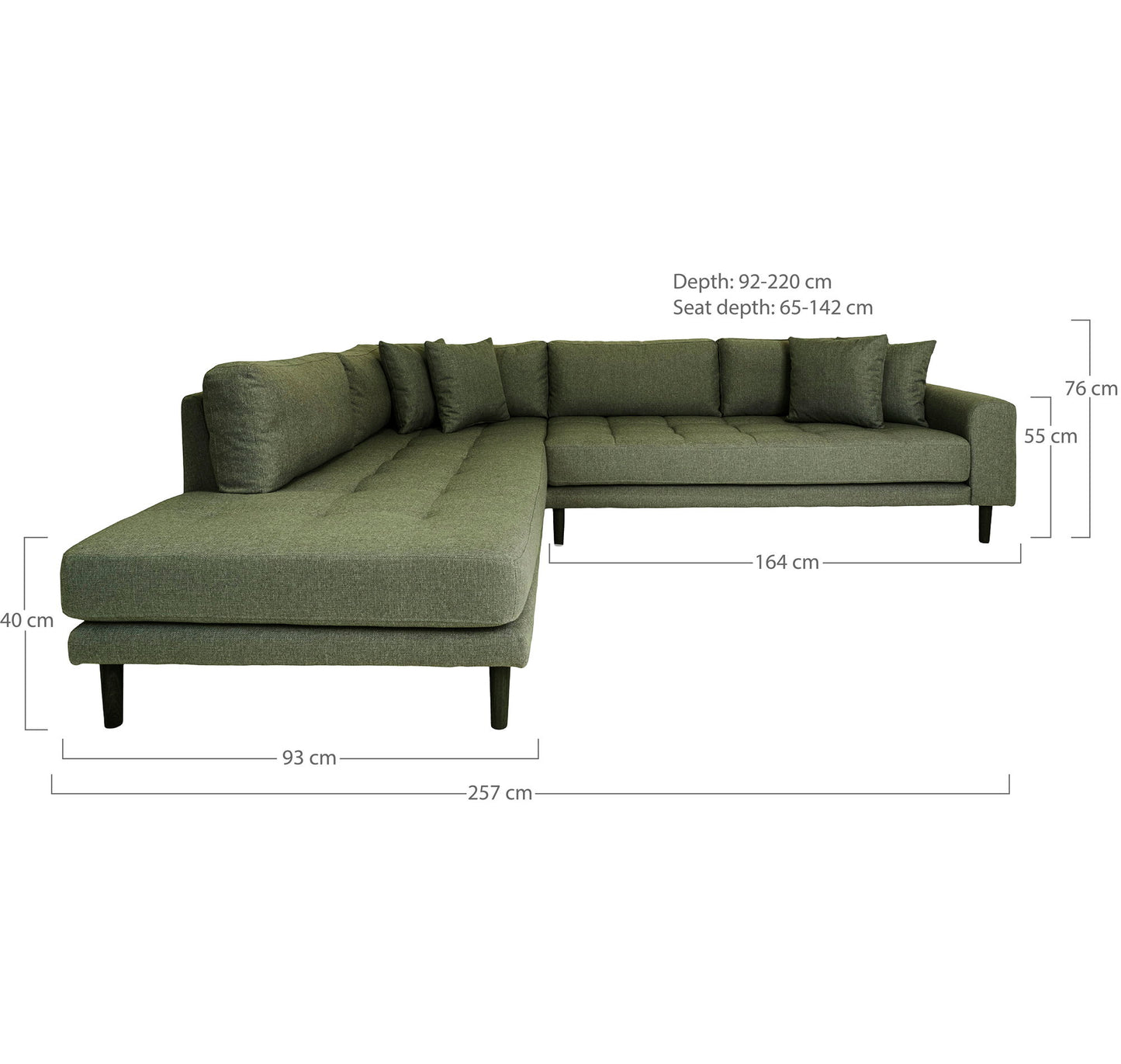 Lido Hjørnesofa Åben Ende