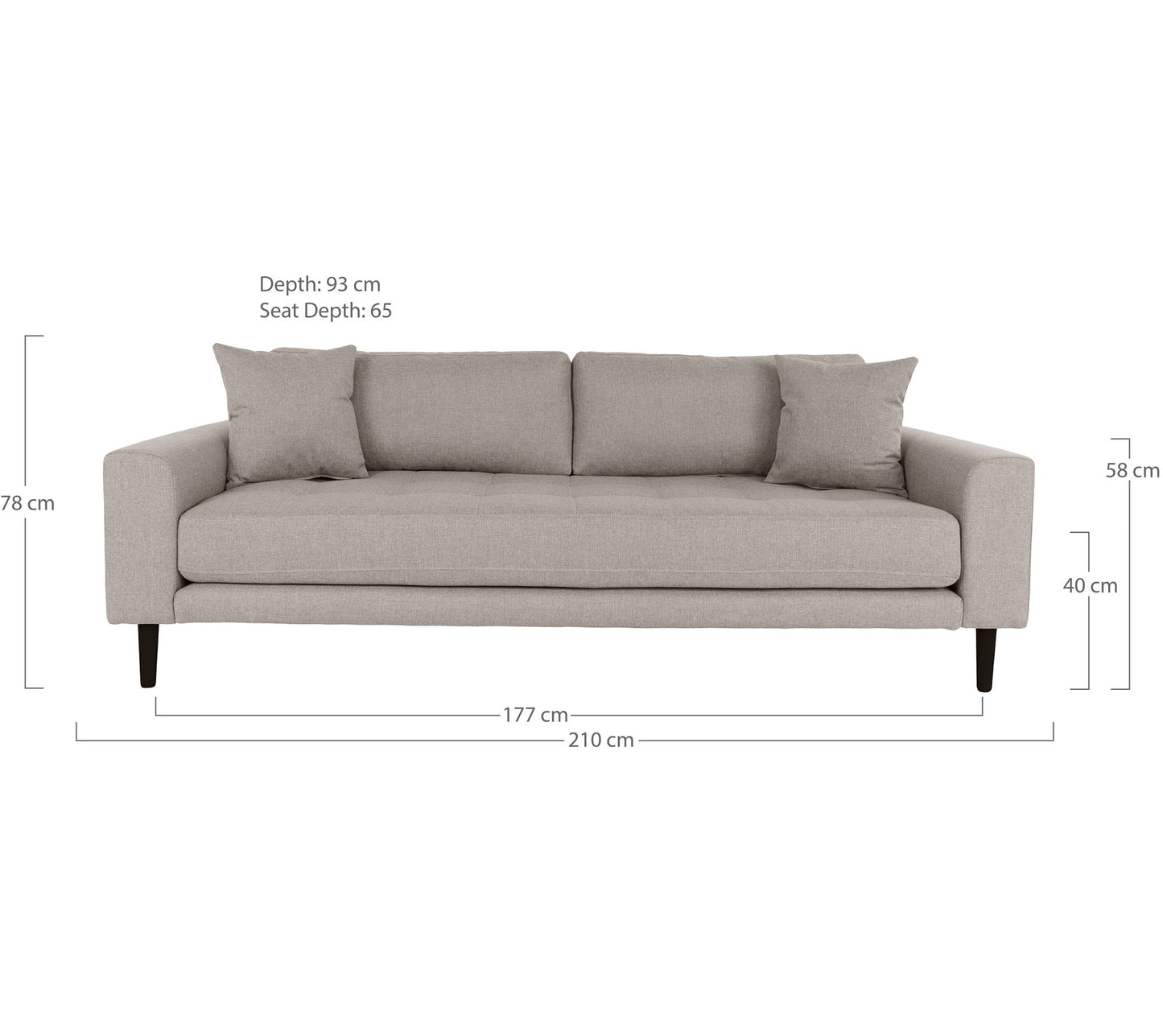 Lido 3 Personers Sofa
