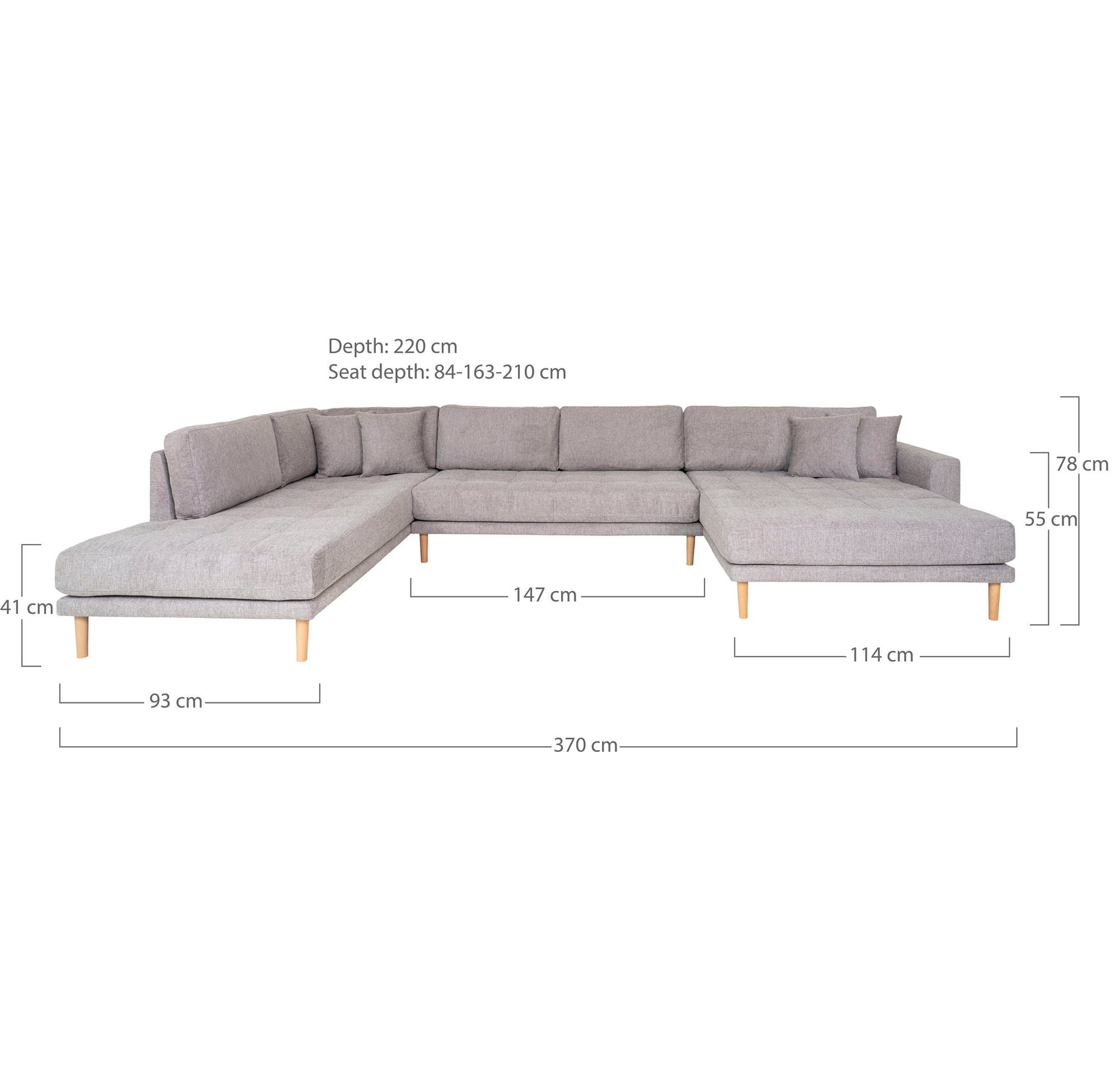 Lido U-Sofa Åben Ende