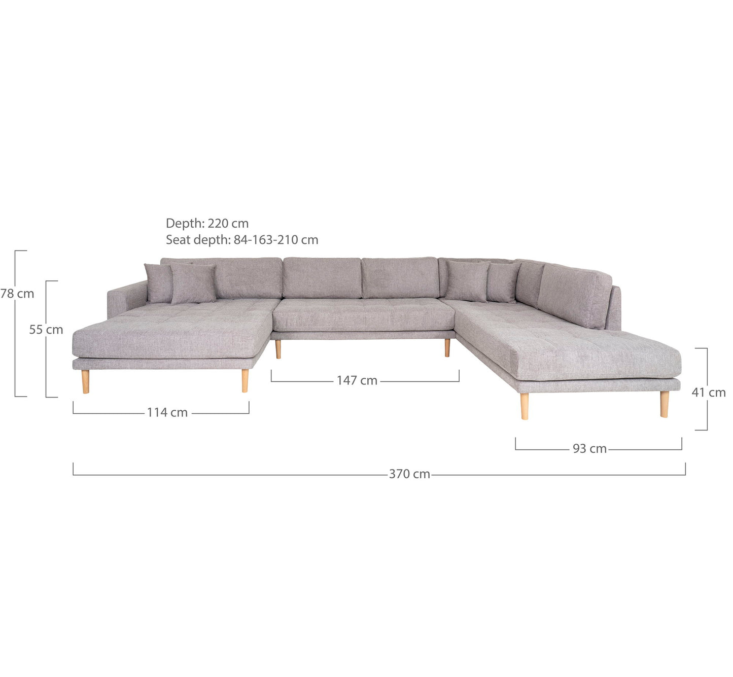 Lido U-Sofa Åben Ende
