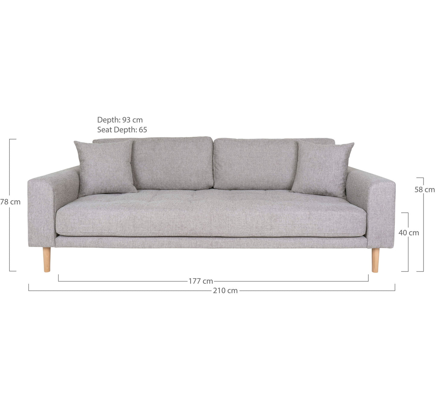 Lido 3 Personers Sofa