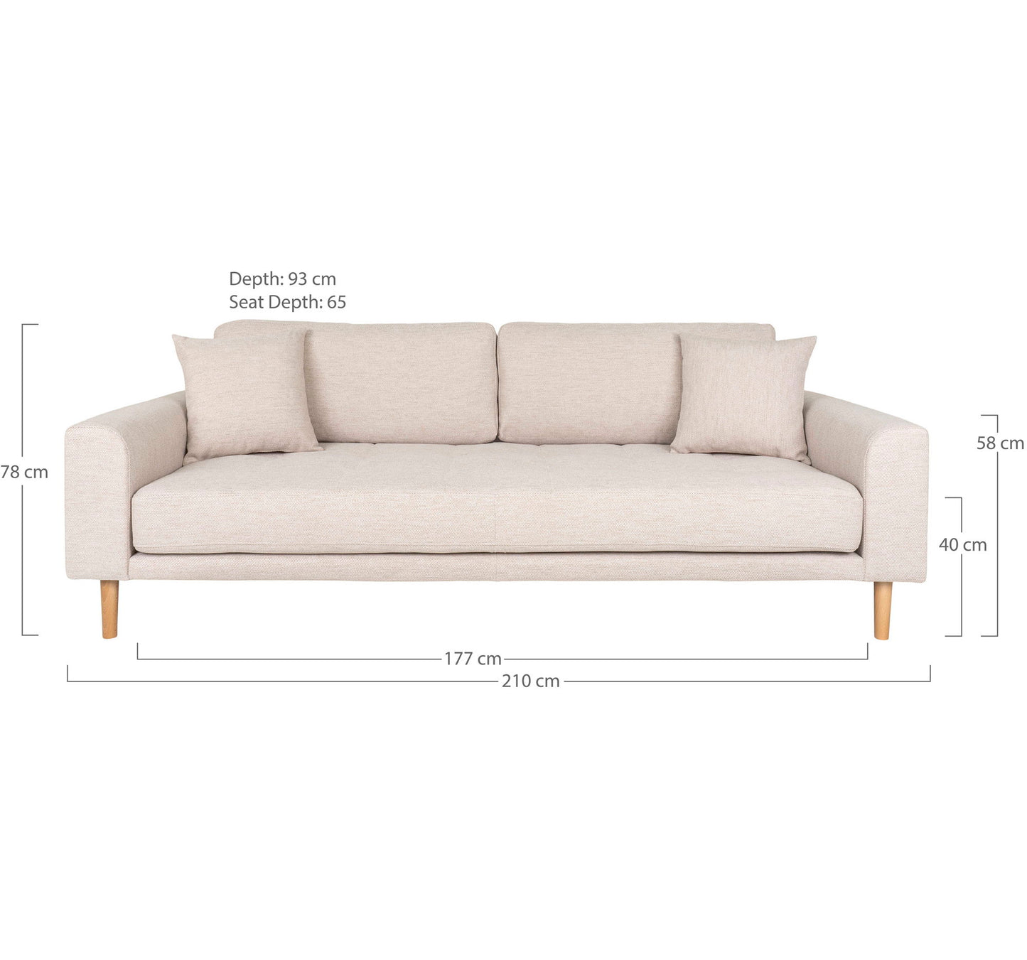 Lido 3 Personers Sofa