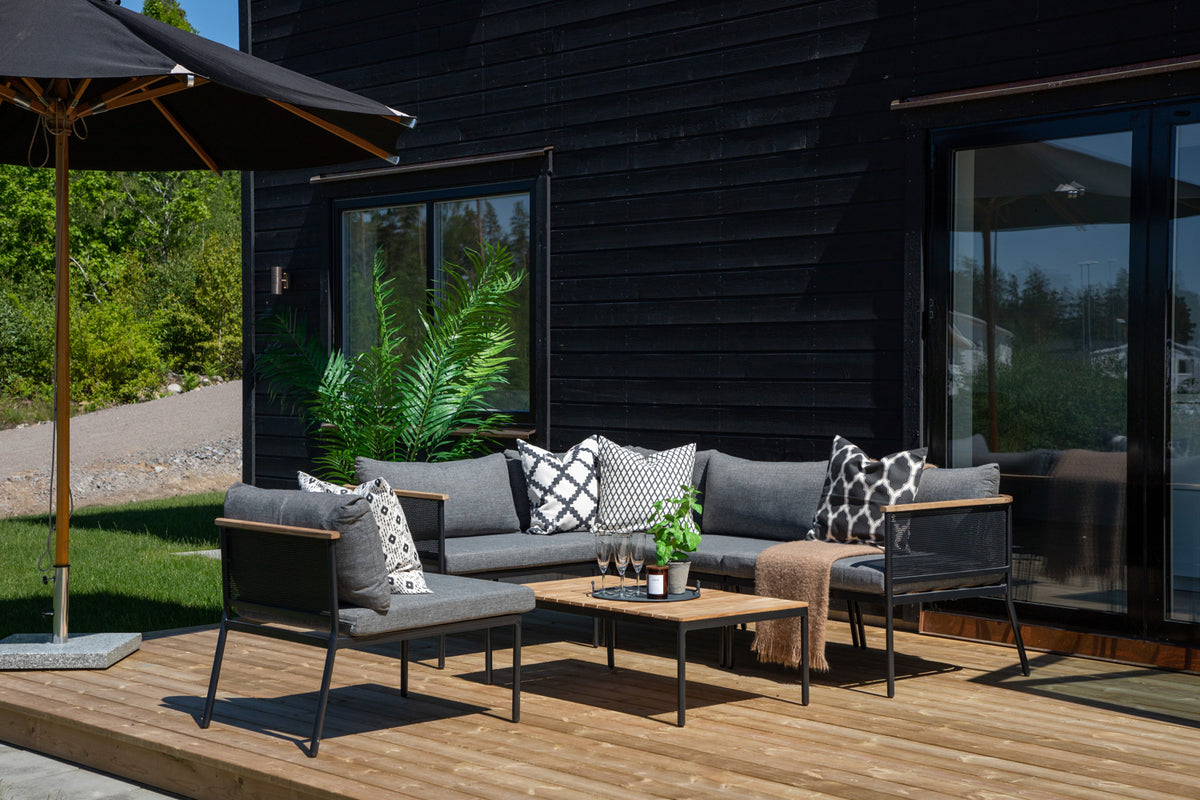 Hjørnesofa sæt Natur Grå