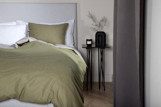 Jenna Sengesæt 200 x 150 Mosgrøn