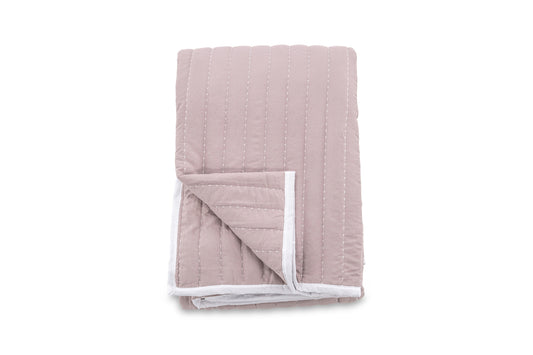 Juni Sengetæppe 260 x 260 Gammelrosa