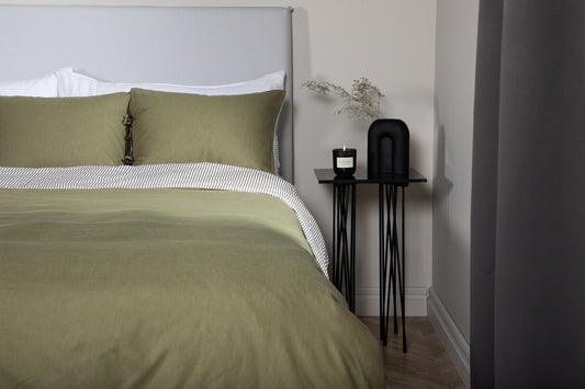 Jenna Sengesæt 220 x 240 Mosgrøn