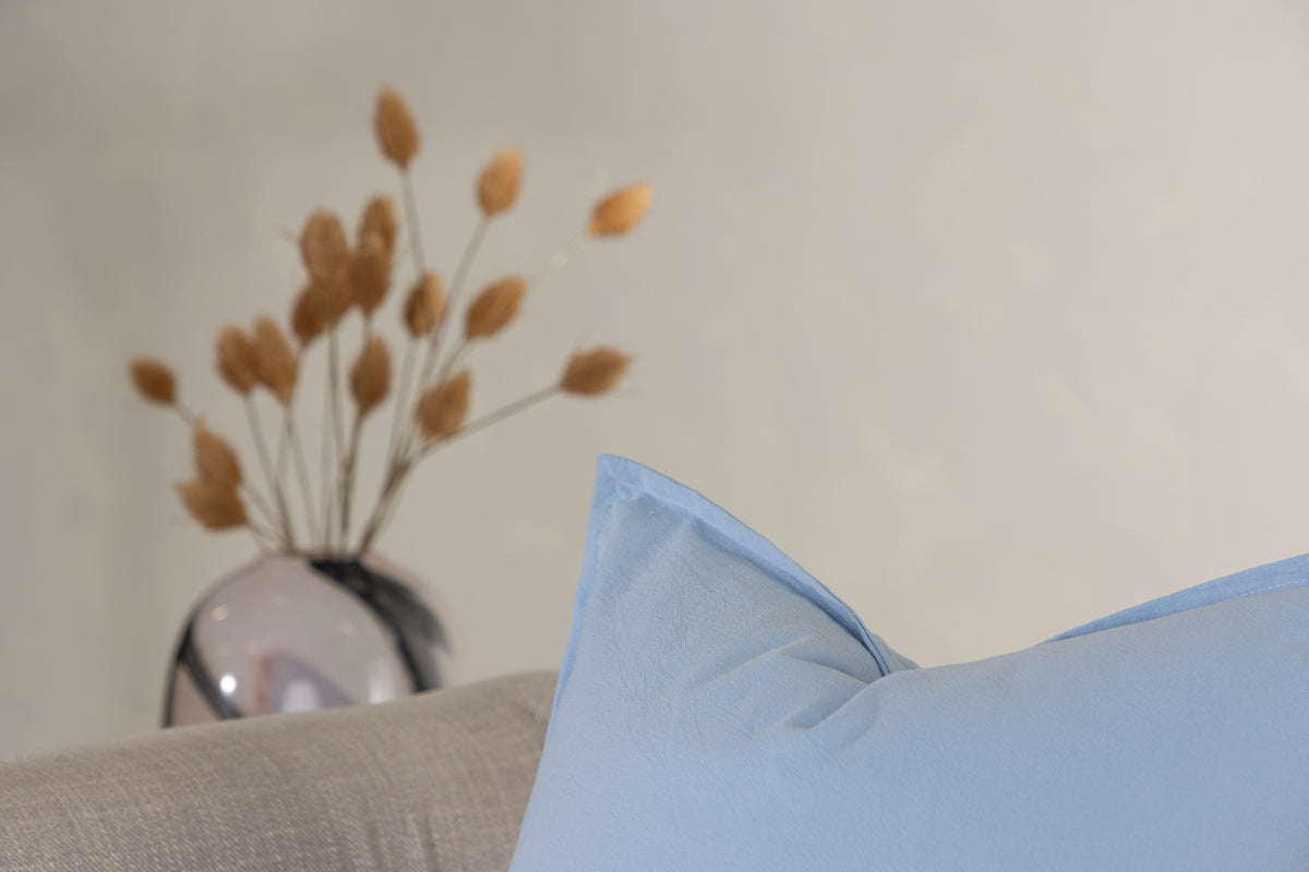 Pudebetræk 45 x 45 Lyseblå