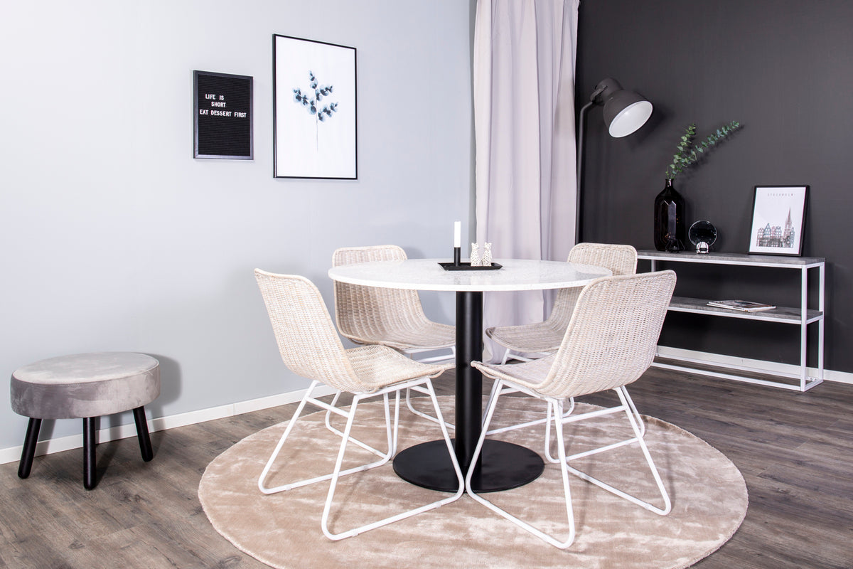 Cirebon Spisebordsstol 2-pak Hvid