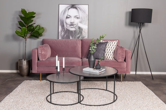 3-personers sofa, pink