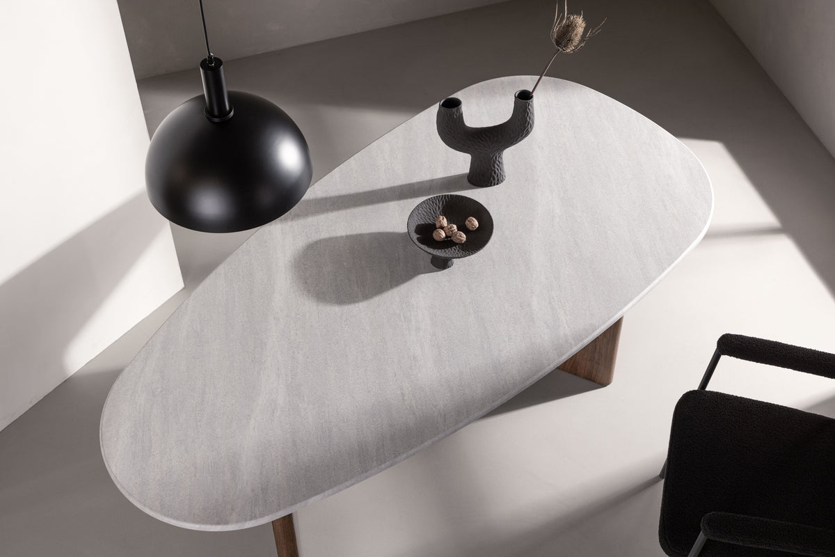 Grönvik Oval Spisebord 180 x 90 Lys Grå