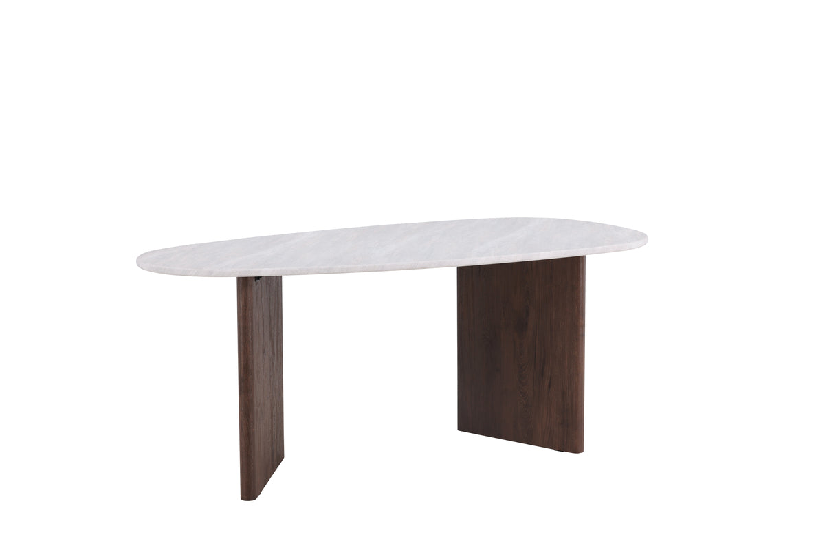Grönvik Oval Spisebord 180 x 90 Lys Grå