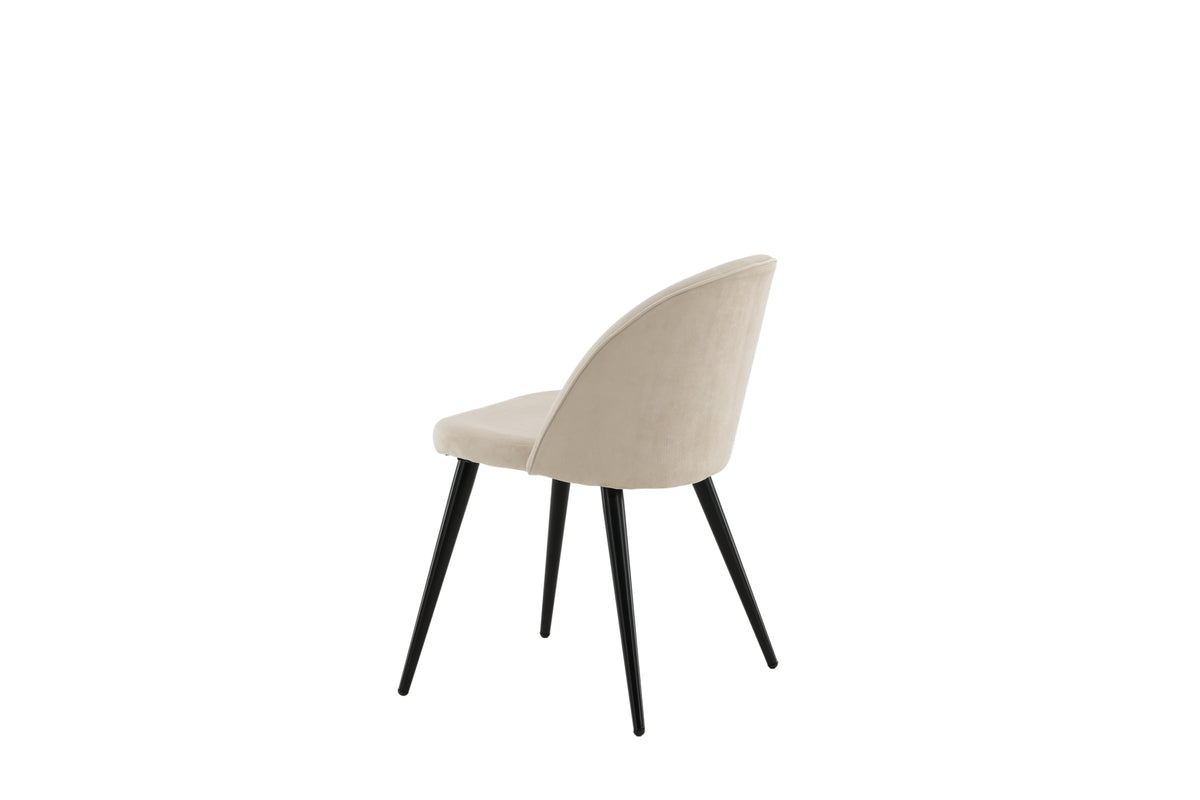 Velour Spisebordsstol 2-pak Beige