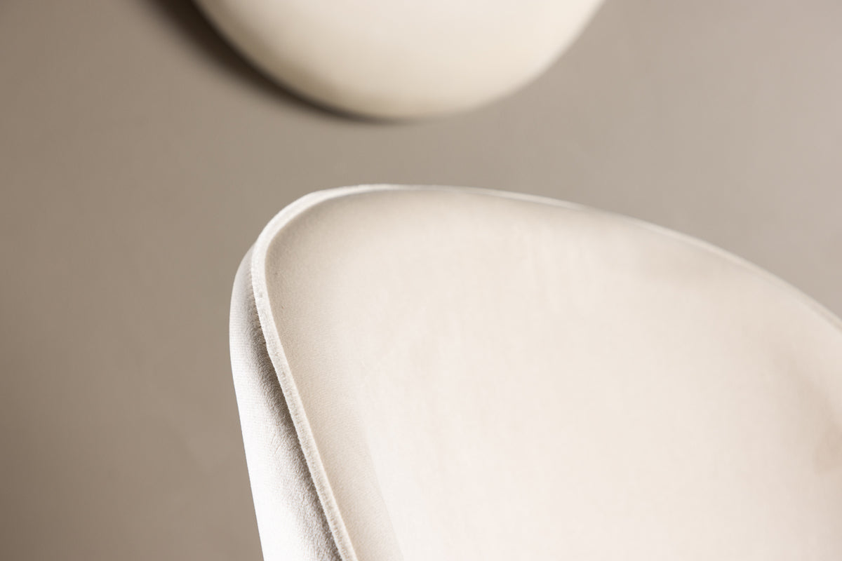 Velour Spisebordsstol 2-pak Beige