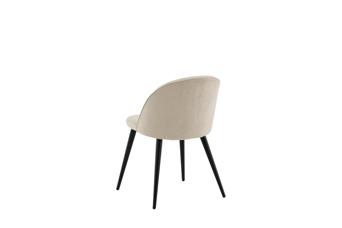 Velour Spisebordsstol 2-pak Beige