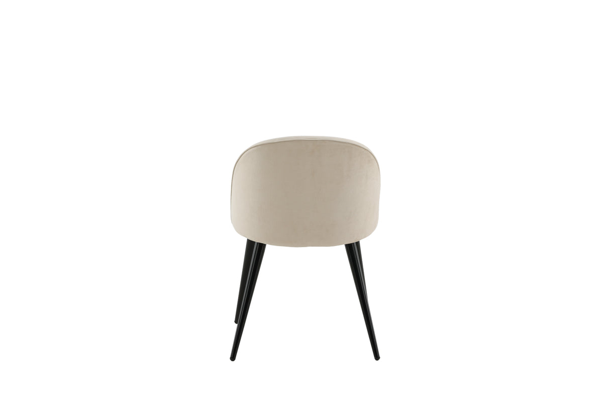 Velour Spisebordsstol 2-pak Beige