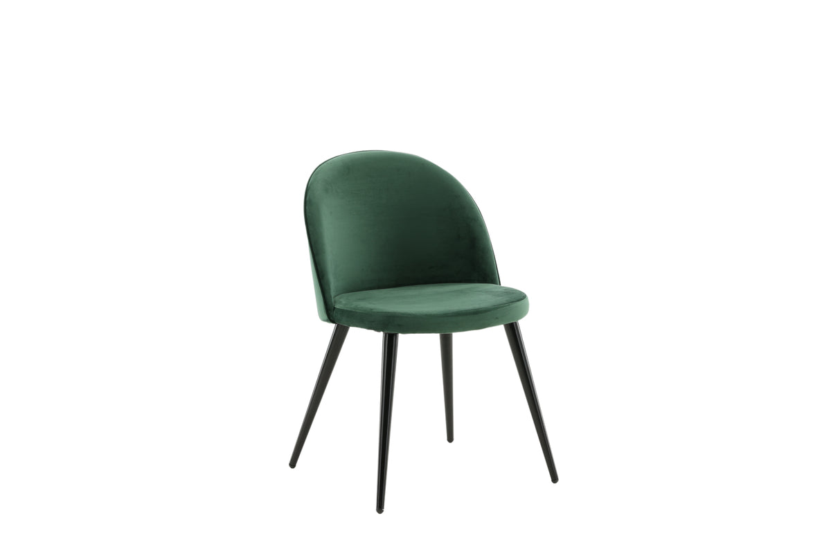 Velour Spisebordsstol 2-pak Grøn