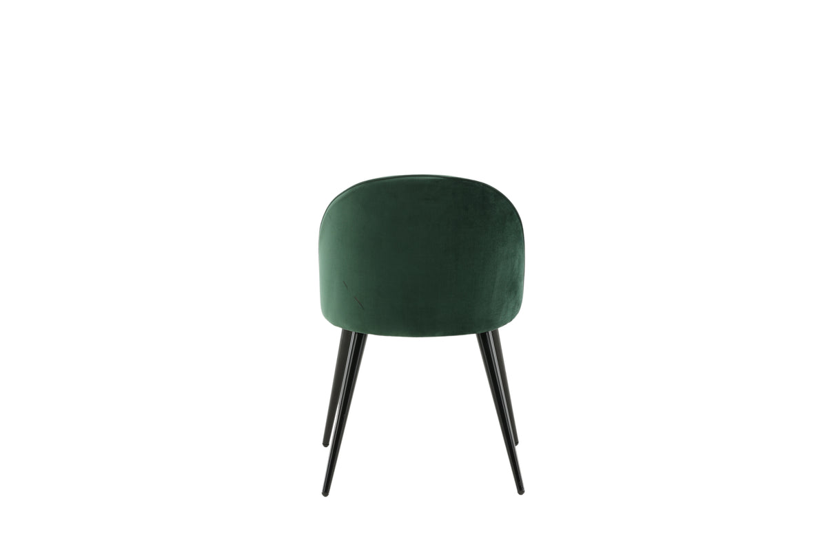 Velour Spisebordsstol 2-pak Grøn