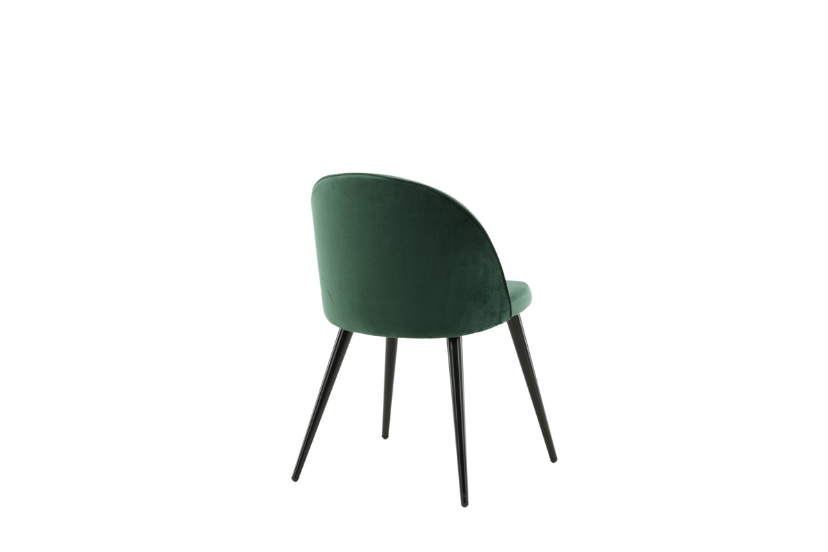 Velour Spisebordsstol 2-pak Grøn