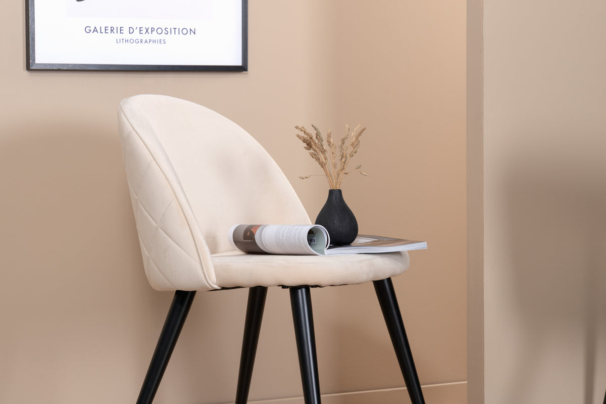 Velvet Spisebordsstol 2-pak Beige