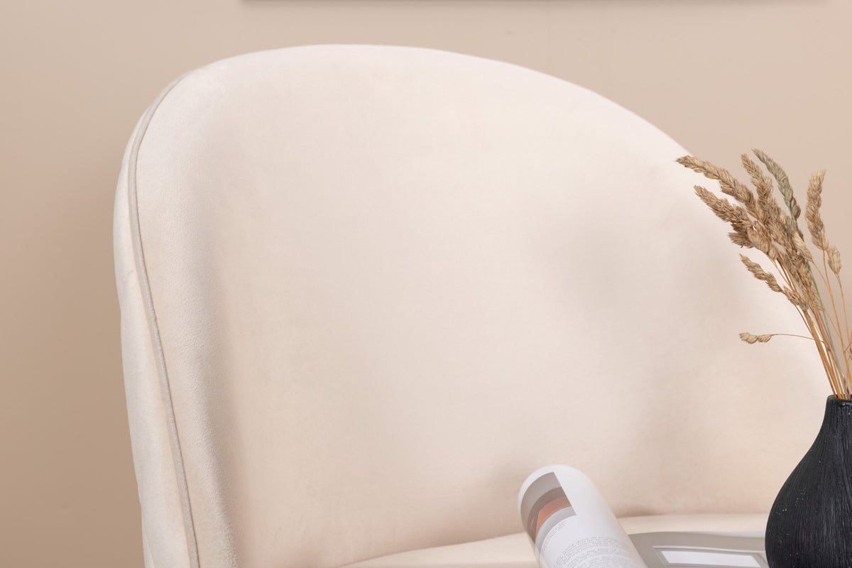 Velvet Spisebordsstol 2-pak Beige