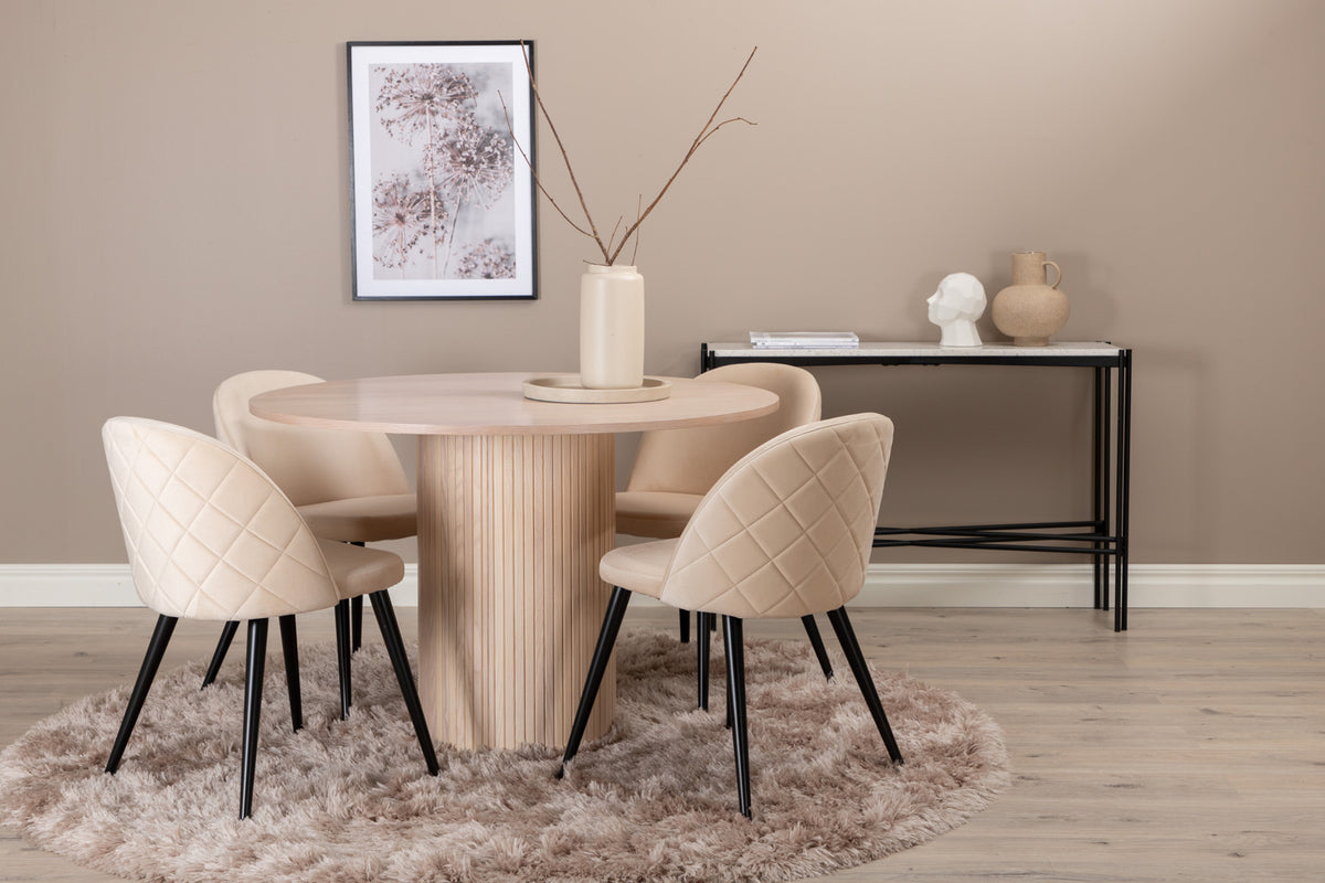 Velvet Spisebordsstol 2-pak Beige