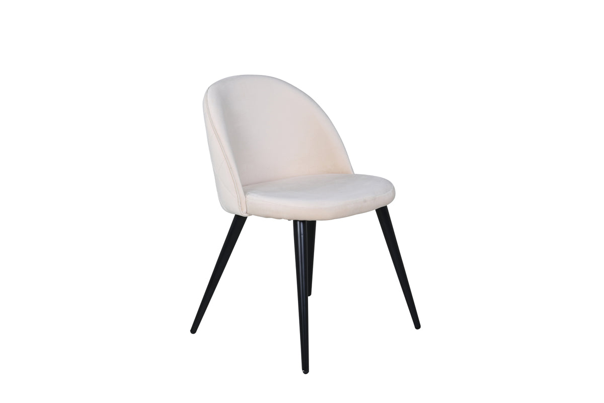 Velvet Spisebordsstol 2-pak Beige