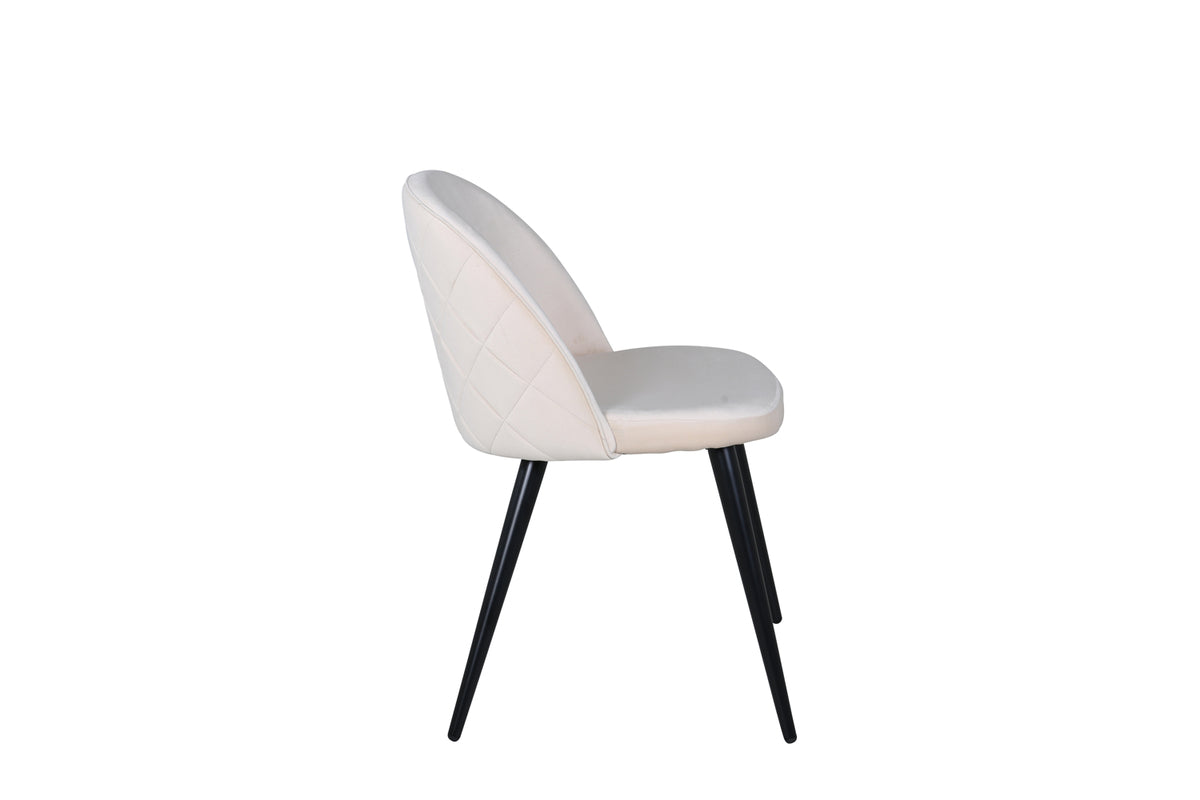 Velvet Spisebordsstol 2-pak Beige