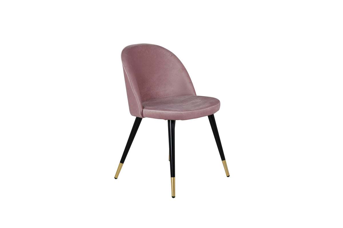Velvet Spisebordsstol 2-pak Støvet Rosa
