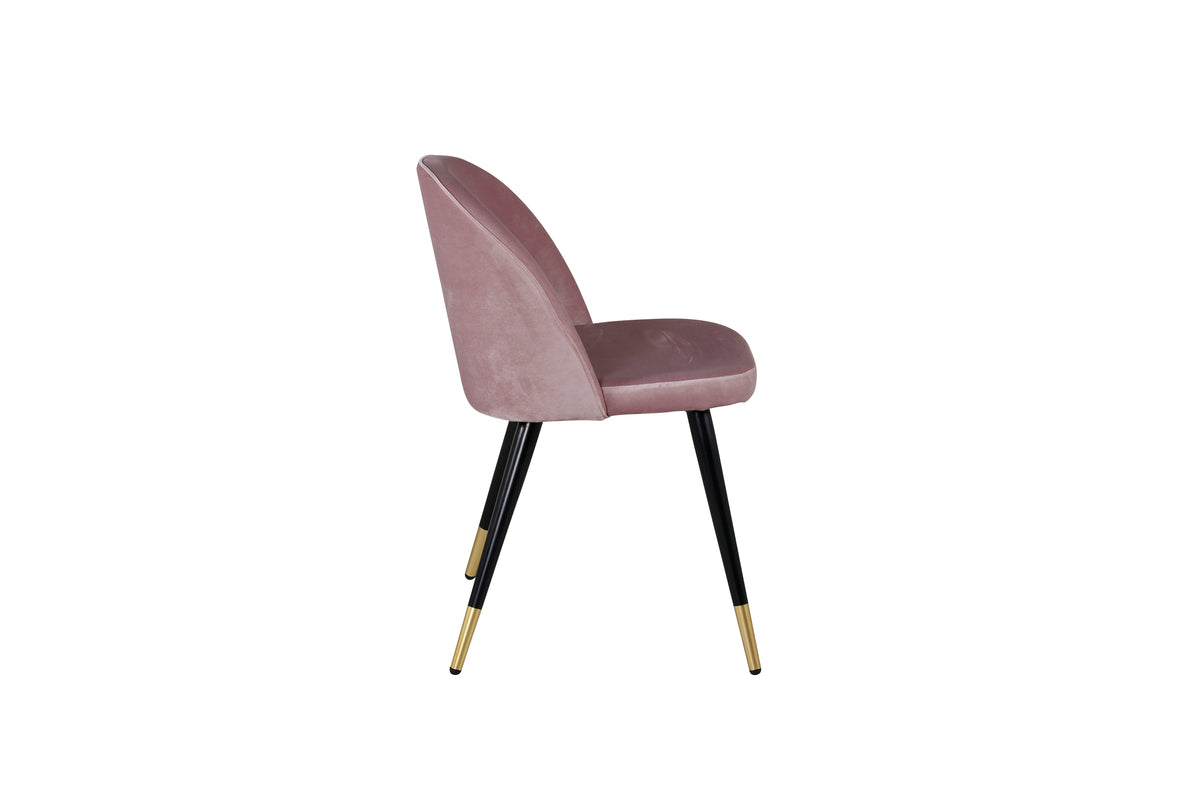 Velvet Spisebordsstol 2-pak Støvet Rosa