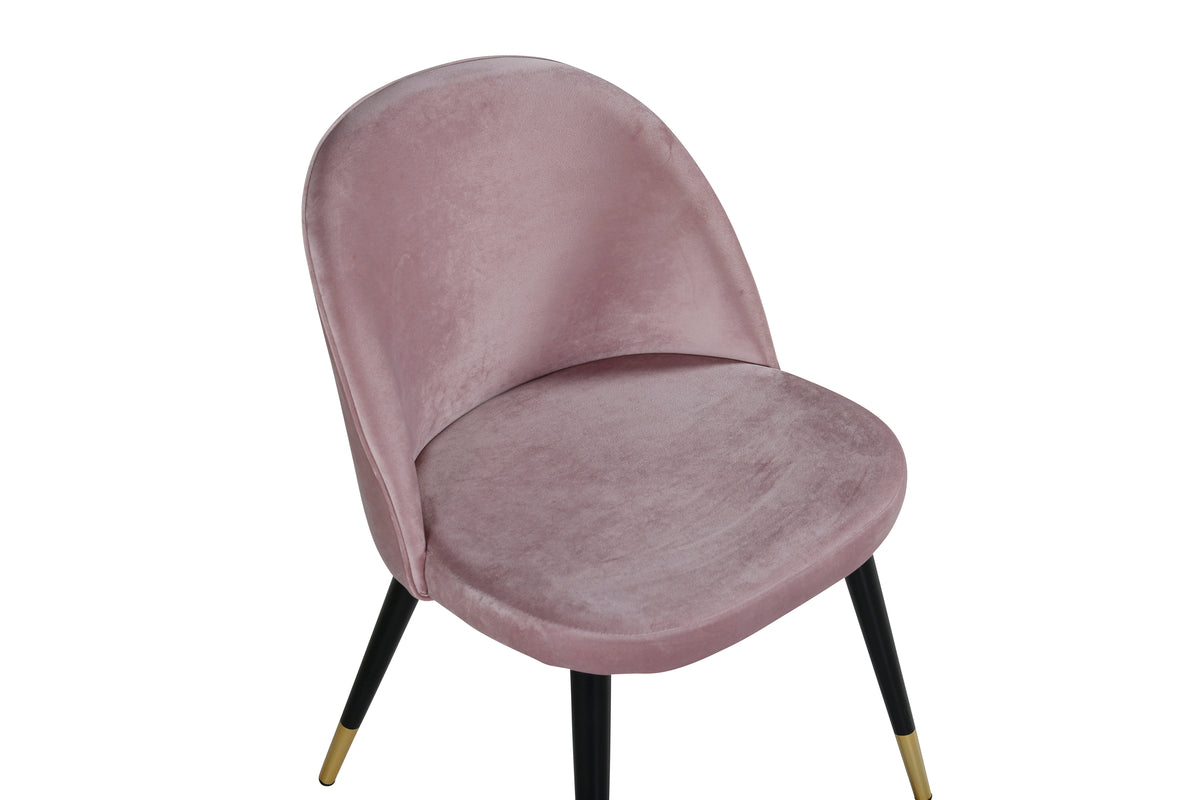 Velvet Spisebordsstol 2-pak Støvet Rosa