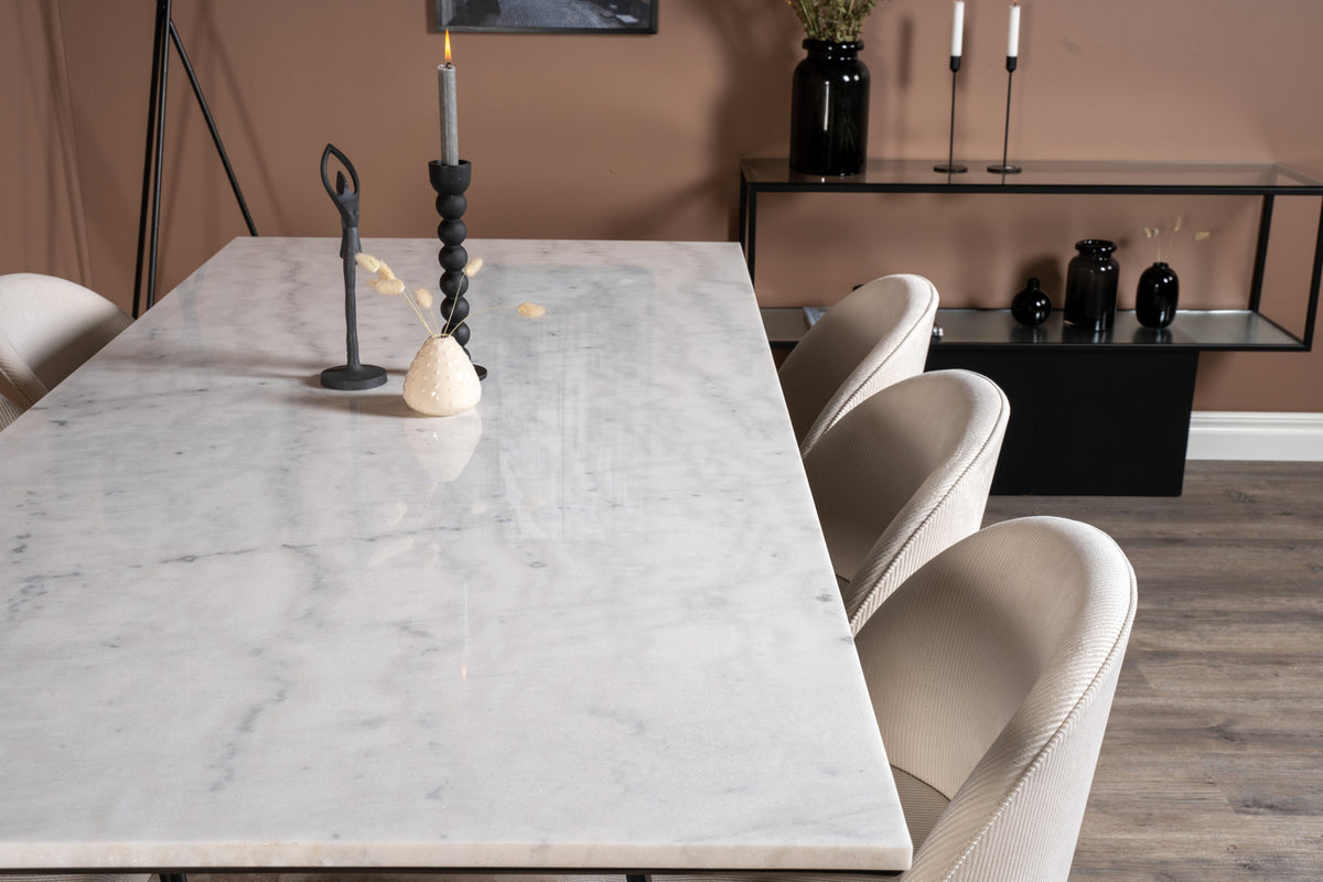 Estelle Rektangulært spisebord 200 x 90 Hvid