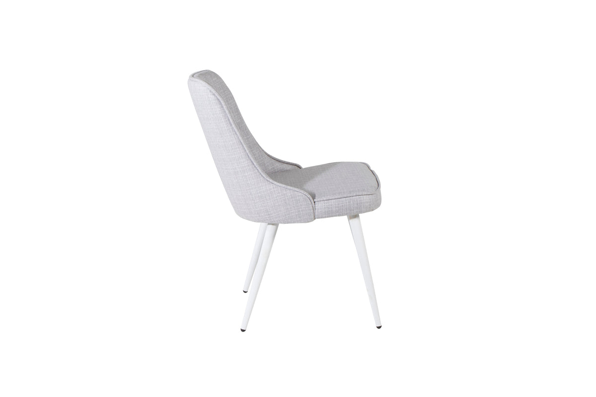 Velvet Deluxe Spisestol 2-pak Lys Grå
