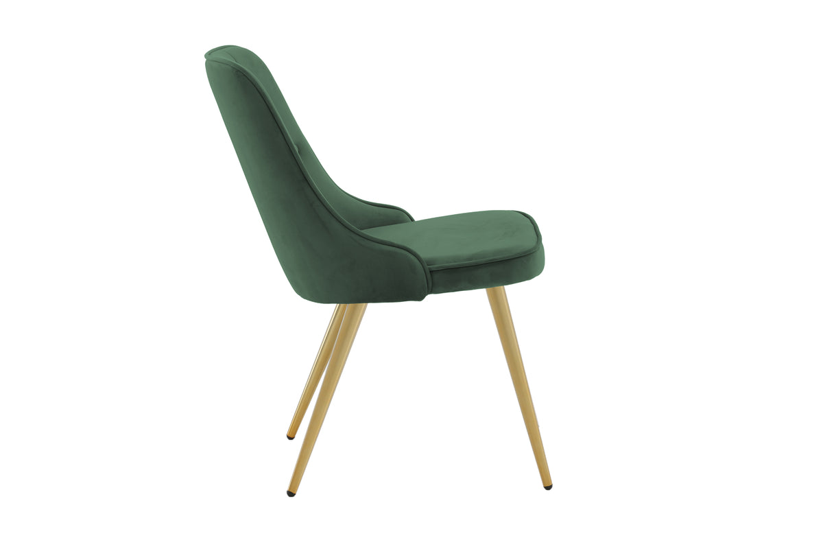 Velvet Deluxe Spisestol 2-pak Grøn