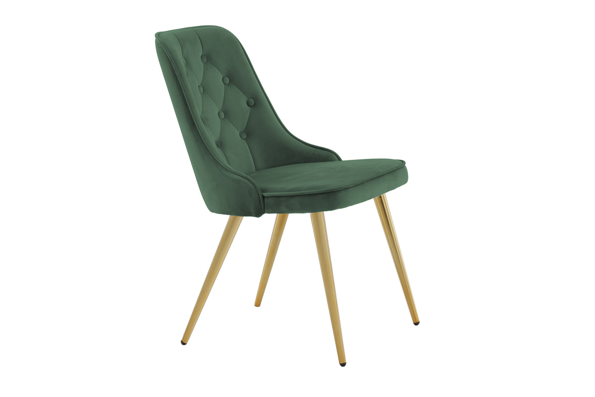 Velvet Deluxe Spisestol 2-pak Grøn