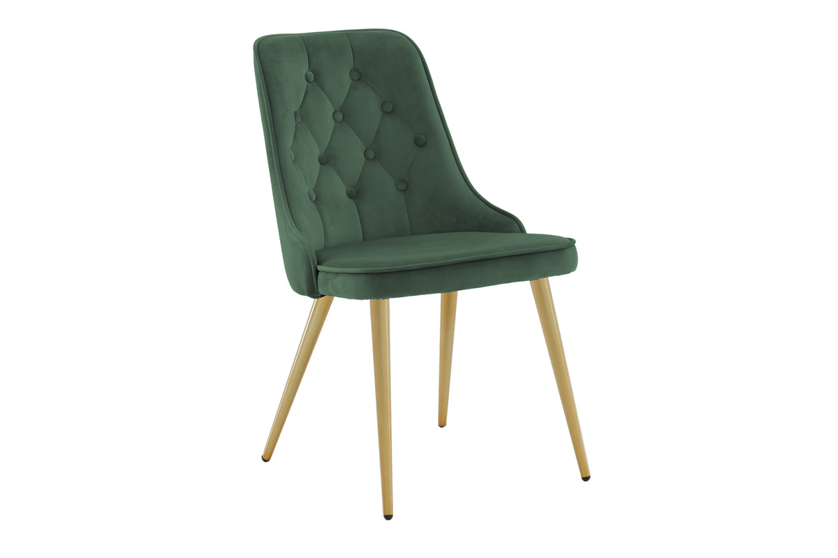 Velvet Deluxe Spisestol 2-pak Grøn