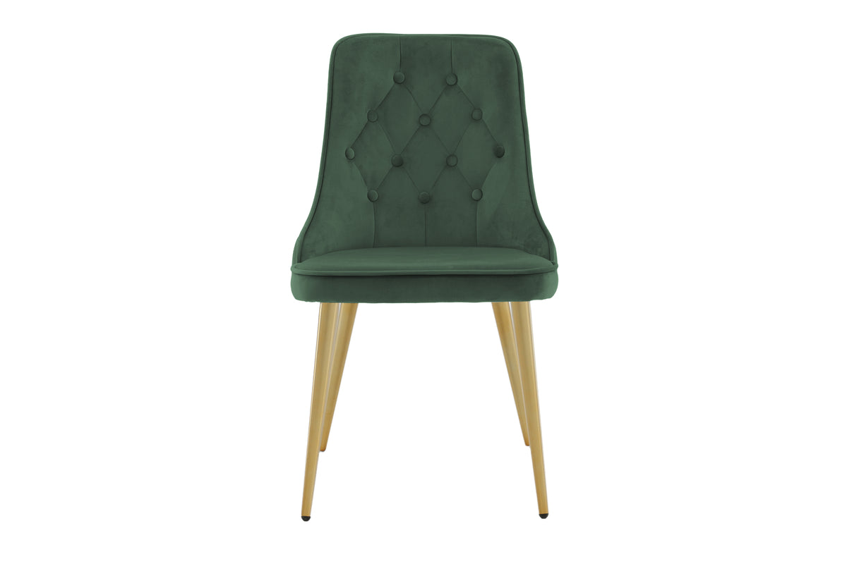 Velvet Deluxe Spisestol 2-pak Grøn