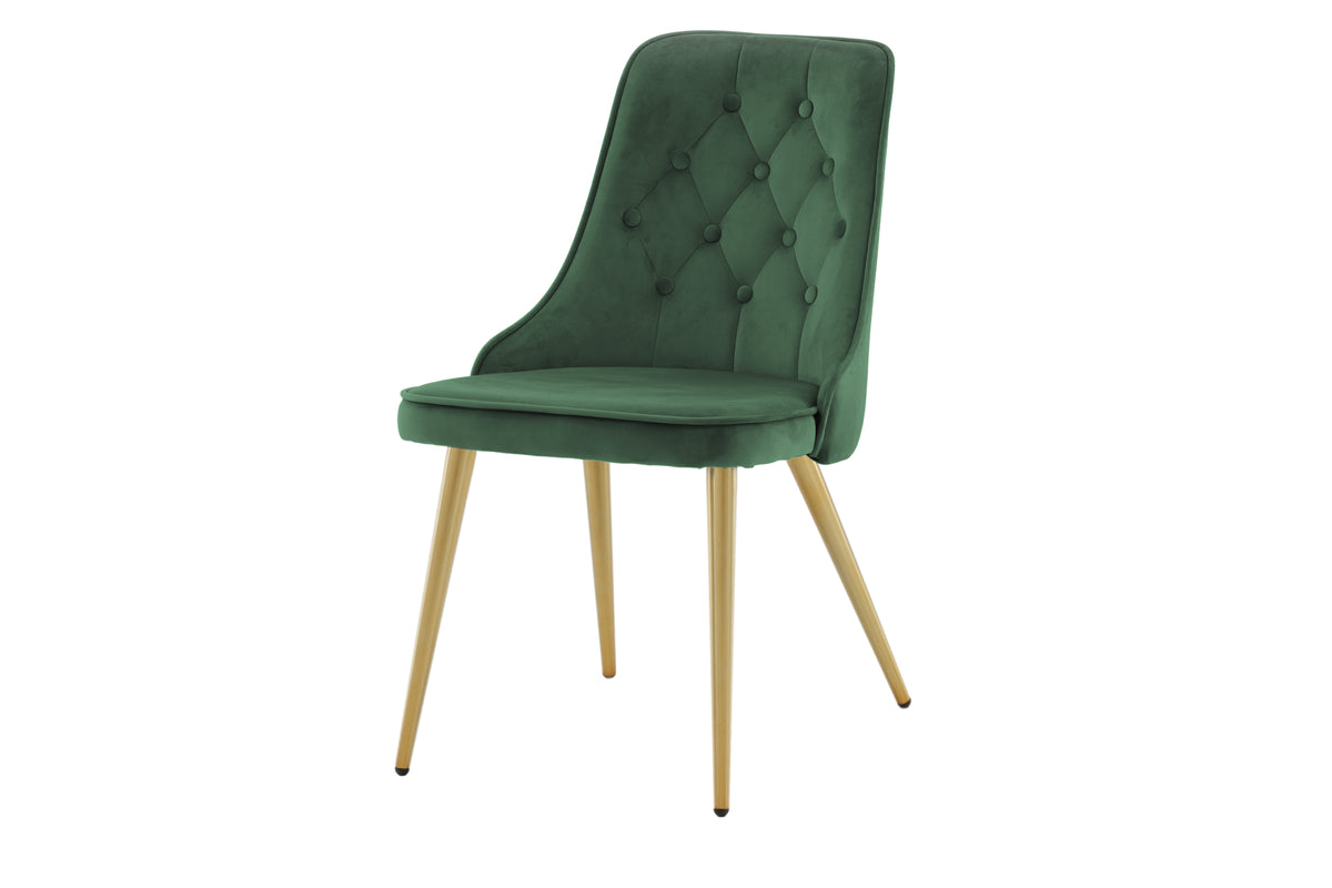 Velvet Deluxe Spisestol 2-pak Grøn