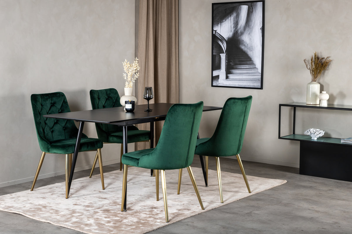 Velvet Deluxe Spisestol 2-pak Grøn