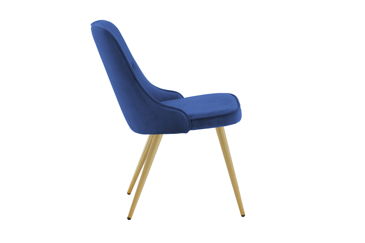 Velvet Deluxe Spisestol 2-pak Blå