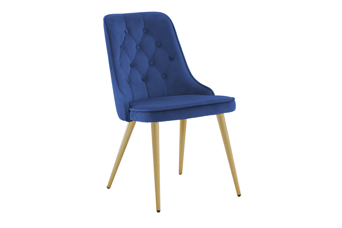 Velvet Deluxe Spisestol 2-pak Blå