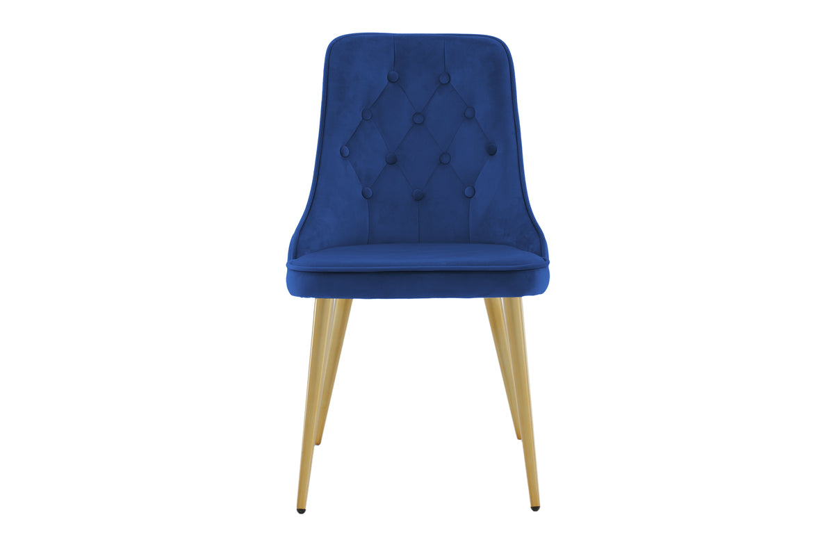 Velvet Deluxe Spisestol 2-pak Blå
