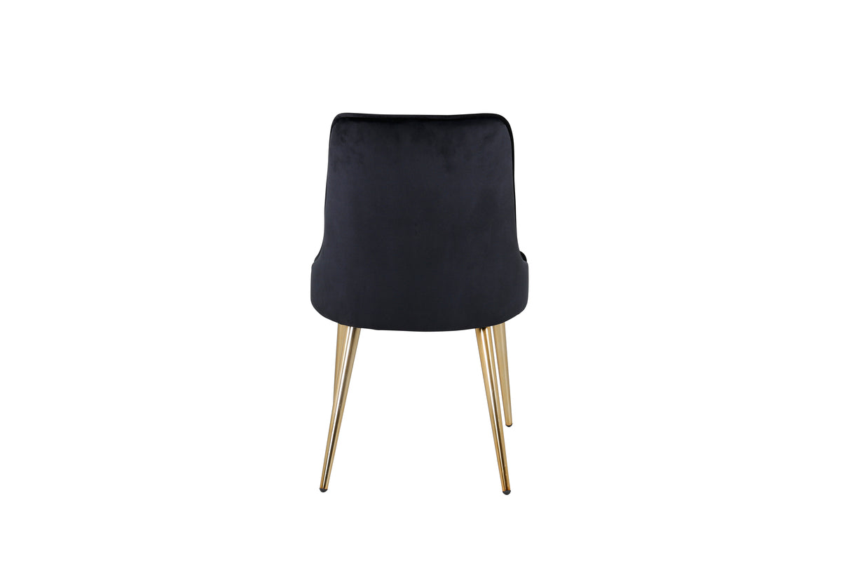 Velvet Deluxe Spisestol 2-pak Sort