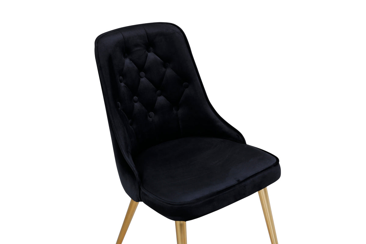 Velvet Deluxe Spisestol 2-pak Sort