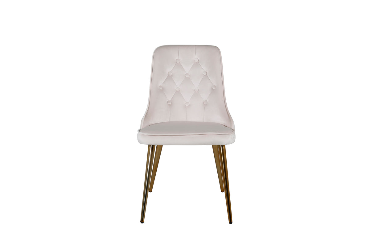 Velvet Deluxe Spisestol 2-pak Beige