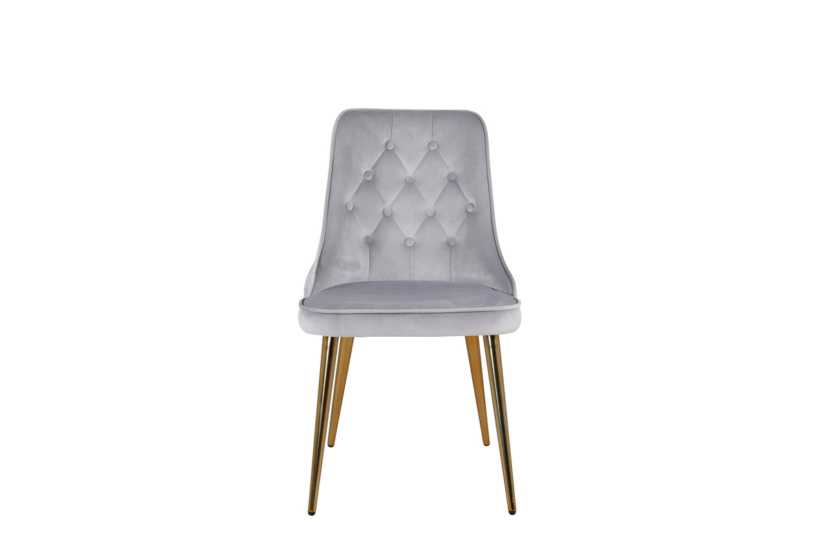 Velvet Deluxe Spisestol 2-pak Grå