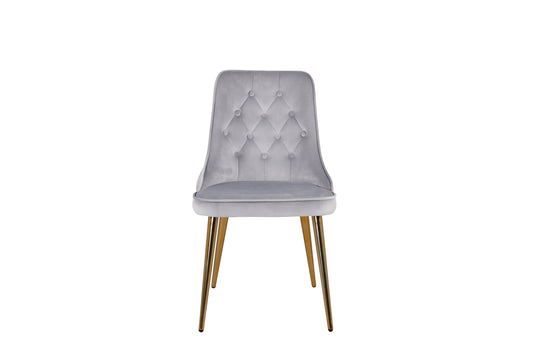 Velvet Deluxe Spisestol 2-pak Grå