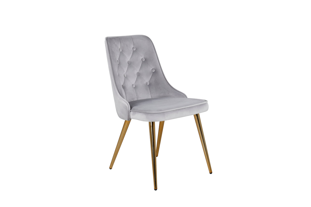 Velvet Deluxe Spisestol 2-pak Grå